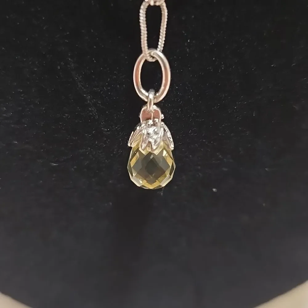 Sterling Silver & Citrine Necklace
